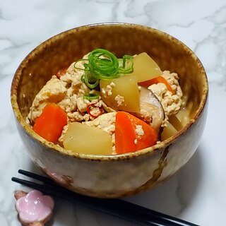 大根と豆腐の鶏そぼろ煮